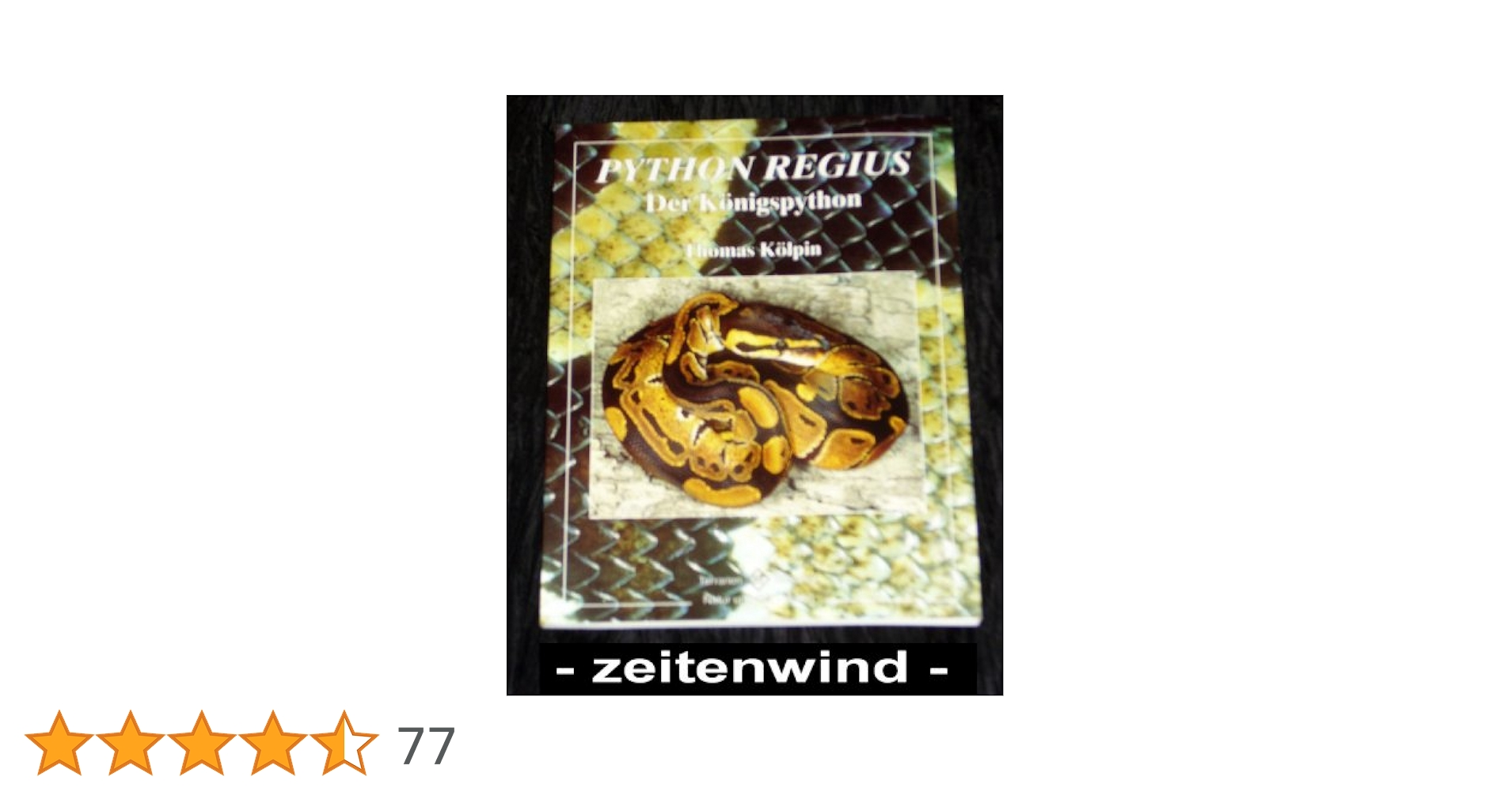 Python regius. Der Königspython : Kölpin, Thomas: Amazon.de